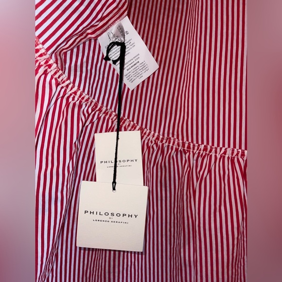 Philosophy Di Lorenzo Serafini Button Stripe Shirt Dress - Picture 3 of 12